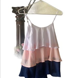 Size small 3 tier layered spaghetti strap